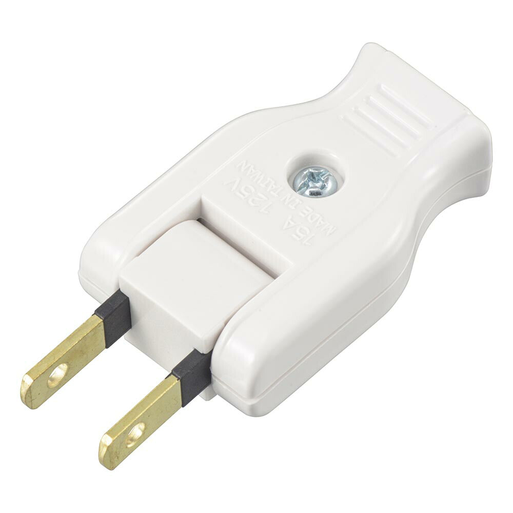 絶縁カバー付ムービープラグ(トラッキング火災対策に/補修用/1500Wまで/15A-125V/ホワイト/パッケージ無)_06-5356_HS-HMVP-ZE/W_OHM(オーム電機)